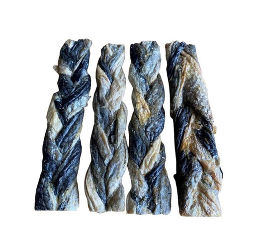 Braided Salmon Skin - The Hungry Hound Co. -